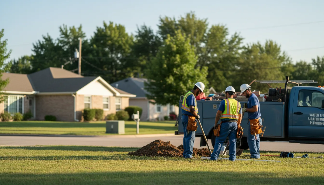 Residential water line and bathroom plumbing service in Tucker, AR